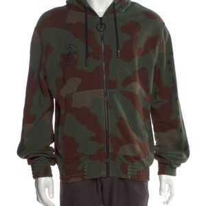 Off-White Diag Stencil Zip Up Hoodie Camo/Black